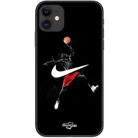 Nike Telefoonkoffer - - Iphone 11 - Flexibel - Siliconen - Zwart Jordan-logo