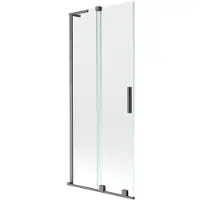 Mexen Velar L tweeledige schuifbare douchescherm 80 x 150 , transparant, geborsteld geweergrijs - 896-080-003-01-66