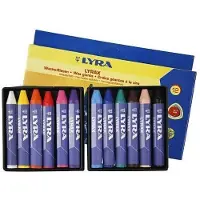 Lyra Waskrijt | Kleurkrijt | | Diverse kleuren | L 9 cm | Dikte 15 mm | 12 stuks