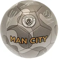 Team Merchandise 32 Panel Manchester City Camo Signature Football Ball Grijs 5