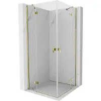 Mexen Mist-H Duo douchecabine scharnierend 115 x 115 , transparant, goud - 8A5-115L-115P-50-00