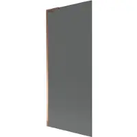 Mexen Next L badwand scherm 1-delig 80 x 150 , grafiet, roze goud - 895-080-000-03-40-60
