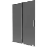 Mexen Velar badwand tweevleugelig schuifbaar 120 x 150 , grafiet, chroom - 896-120-000-41-01