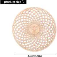 Typecat 8-pack 14cm houten wandbord met bloem des levens-vorm, onderzetter, houtkunst, DIY, geometrie