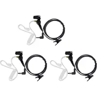 Spactz 3x Rechte, alleen-luisteren transparante flexibele akoestische buis oortelefoon 3,5 mm oortelefoon headset mono-aansluiting voor walkie-talkie