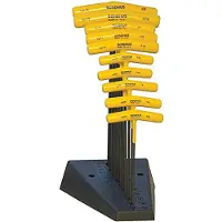 Bondhus T-greep inbusset 3/32-3/8" BTX10ST Kogelkop met kunststof standaard