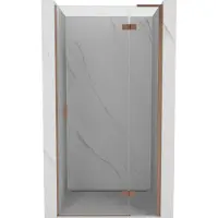 Mexen Mist-H L draaideur douche rechts 75 , transparant, geborsteld koper - 8A5L-075-000-65-00-P