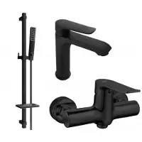 Mexen Pecos DQ72 doucheset, zwart - 72704DQ72-70