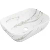 Mexen Rita opbouw waskom 45 x 32 cm, witte steen - 21084584
