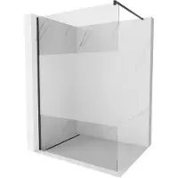 Mexen Kioto douchewand Walk-in 80 x 200 , transparant/matglas 8 mm, zwart - 800-080-101-70-35