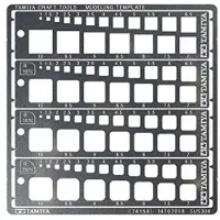 Tamiya 74156 Modelleer vierkante sjabloon 1-10 mm (4) Polyethyleen modelbouw accessoires