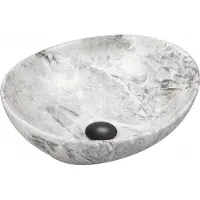 Mexen Elza opzetwastafel 40 x 33 cm, grijze steen - 21014093