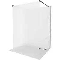 Mexen Kioto vrijstaande douchewand 110 x 200 , matglas 8 mm, zwart - 800-110-002-70-30