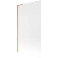 Mexen Next L badwand 1-deurs 100 x 150 , ijs, geborsteld koper - 895-100-000-03-30-65