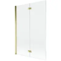 Mexen Mist douchewand 2-delig links 120 x 150 , transparant, goud - 8A9-120-002-50-00-L
