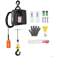 DUOKU Trekkracht 3 in 1--1 100 lb-Elektromotorkraan 1 500 W, Tillingshoogte van 22,9 ft, 13 ft/min