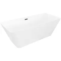 Mexen Velo Slim vrijstaande badkuip 170 x 75 , wit, zwarte overloop - 52811707500-70