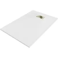 Mexen Hugo rechthoekige douchebak SMC 110 x 80 , wit, gouden afdekplaat - 42108011-G