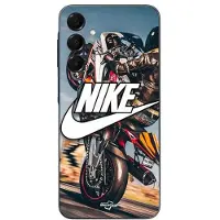 Nike Coque - - Galaxy A16 - Sillicone - Soepel - Witte logo motorwiel