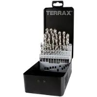 Terrax Foret - - A214215 - 25 boren DIN 338 - HSS - Hoogwaardige gereedschappen