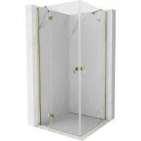 Mexen Mist-H Duo draaideur douchecabine 80 x 80 , transparant, goud - 8A5-080L-080P-50-00