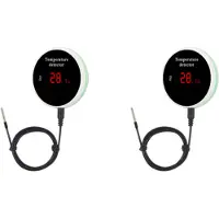 Spactz 2x Tuya Smart Home Wifi Temperatuursensor Draad Digitale Thermometer Kamer Water Zwembad Thermostaat Alarm EU-stekker