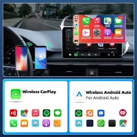Melitt 2-in-1 draadloze CarPlay-adapter Android Auto Dongle Box