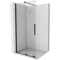 Mexen Velar schuifbare douchewand Walk-in 90 x 200 , transparant 8 mm, zwart - 871-090-000-03-70