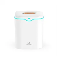 Torribaly Luchtbevochtiger met dubbele USB-poort en grote capaciteit van 2000 ml, stil en zonder ruisonderdrukking.