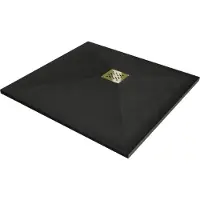 Mexen Stone+ composiet douchebak vierkant 70 x 70 , zwart, afdekking goud - 44707070-G