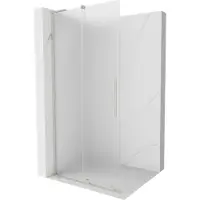 Mexen Velar L Schuifwand voor douche Walk-in 120 x 200 , matglas 8 mm, geborsteld nikkel - 871-120-003-33-97