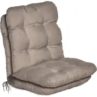 Beautissu 2-delige set lage rugleuning kussens, model Flair NL, 100x50x8 cm, taupe