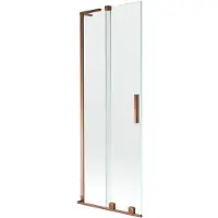 Mexen Velar L badscherm 2-delige schuifdeur 70 x 150 , transparant, roségoud - 896-070-003-01-60