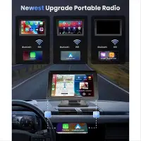 Torribaly Draagbare autoradio met draadloze CarPlay en Android Auto, 7 inch radio met Blu-ray-aansluiting.