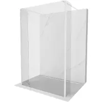 Mexen Kioto vrijstaande douchewand 155 x 30 x 30 , transparant, wit - 800-155-030-222-20-00-030