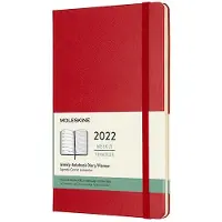 Moleskine 12 Maanden Agenda - 2022 - Wekelijks - Large - Hardcover - Rood