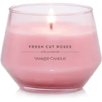 Yankee candle Studio Medium Kaars, Verse Rozen, Roze Kaars, 10 oz: Langdurige, Essentiële Olie Geur