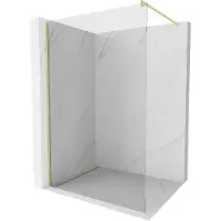 Mexen Kioto douchewand Walk-in 170 x 200 , transparant 8 mm, goud geborsteld - 800-170-101-55-00