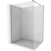 Mexen Kioto douchewand Walk-in 65 x 200 , transparant 8 mm, geborsteld koper - 800-065-101-65-00