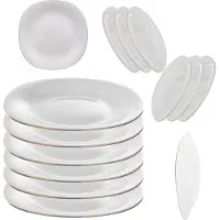Kadax Dessertborden Borden 21,5 cm Set Borden 6-delig Set Witte Borden