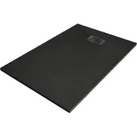 Mexen Hugo rechthoekige SMC douchebak 100 x 80 , zwart, zwarte afdekking - 42708010-B