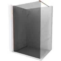 Mexen Kioto douchewand Walk-in 120 x 200 , grafiet 8 mm, geborsteld koper - 800-120-101-65-40