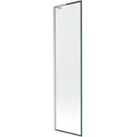 Mexen Next L badwand 1-deurs 50 x 150 , zwart frame, geborsteld nikkel - 895-050-000-03-70-97