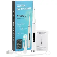 Exogio Elektrische Tandenreiniger Tandenbleek- en Reinigingsapparaat Waterdicht Tandsteen Verwijder Frisse Adem Mondverzorging, Wit (1 X )