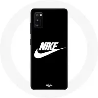Nike Coque - - Galaxy A41 - Souple - Zwart - Witte logo