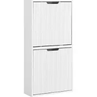 SoBuy FSR204-W Schoenenkast 50x19x100 cm wit
