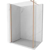 Mexen Kioto douchewand Walk-in 105 x 40 , transparant, geborsteld koper - 800-105-212-65-00-040