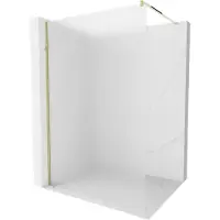 Mexen Kioto douchewand Walk-in 90 x 200 , matglas 8 mm, goud - 800-090-101-50-30