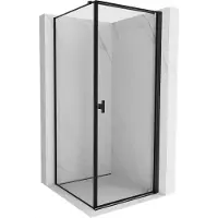 Mexen Mist-B draaideur douchecabine rechts 90 x 90 , zwart frame, zwart - 8A2T-090-090-70-70-P