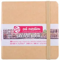Royal Talens Schetsboek Talens Art Creation kraft 12x12cm 140gr 80vel